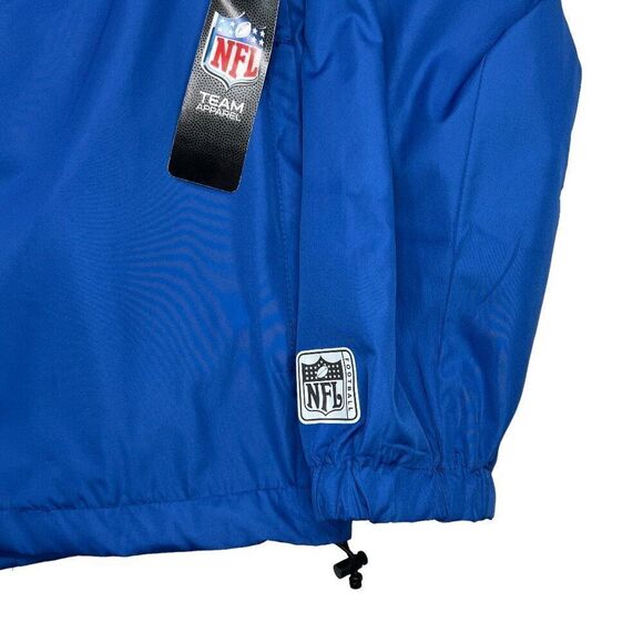 NFL Men's Shield Logo 1/2 Zip Hooded Windbreaker Pullover Jacket - Picture 5 of 14